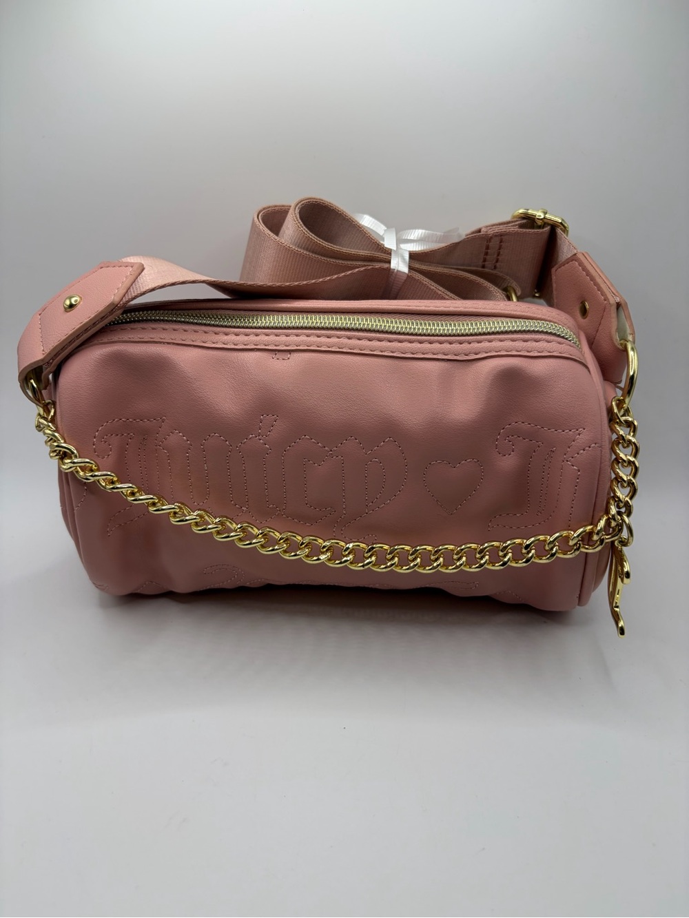 Juicy Couture Blush Pink Crossbody with Gold Chain Detail